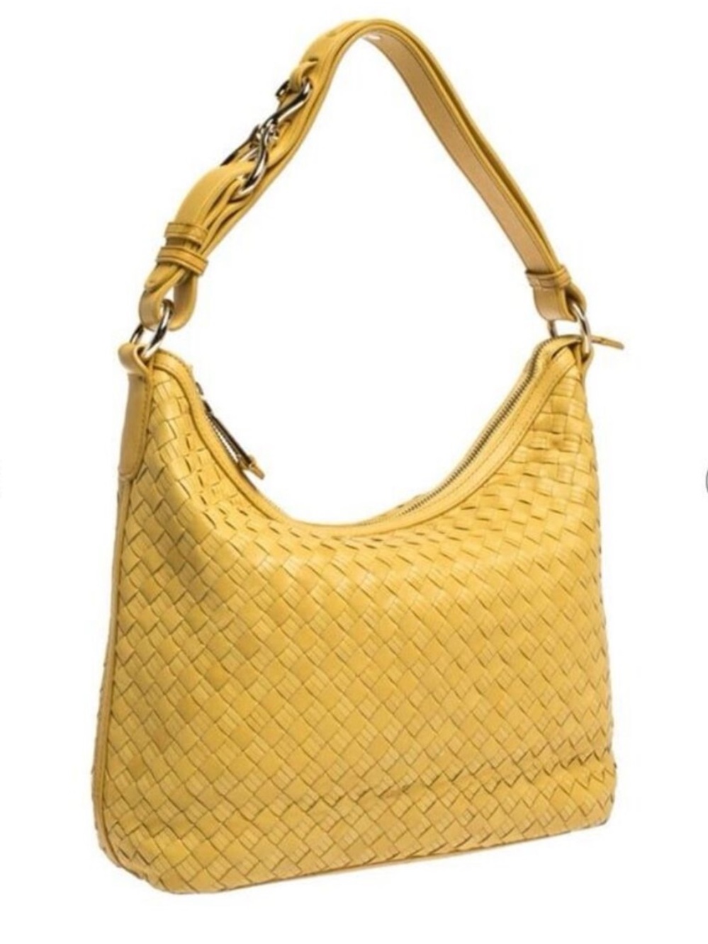 Cole Haan vintage Yellow Woven Leather Shoulder Bag